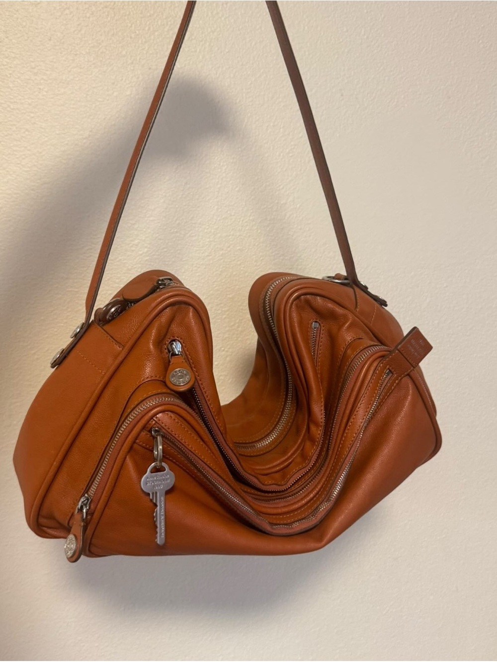Acne Studios Camero Camera Shoulder Bag in Cognac